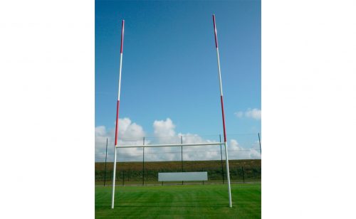 Aluminium rugby goal on hinges