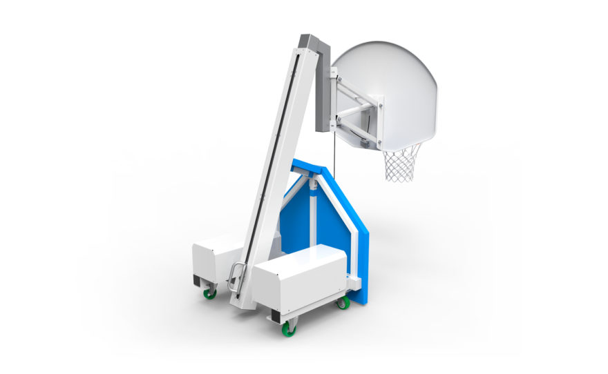 Mobile basketball hoop 6 height, telescopic mast, with wheels