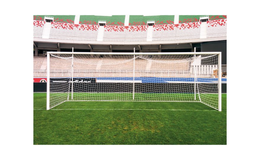 Competitive football goal with integrated net in a stadium Metalu Plast