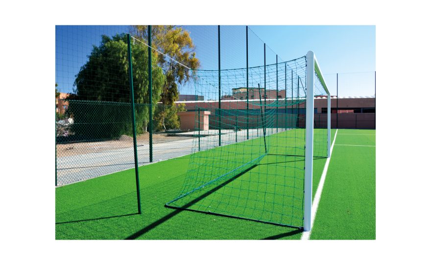Cage de foot en aluminium avec poteaux ronds Metalu Plast