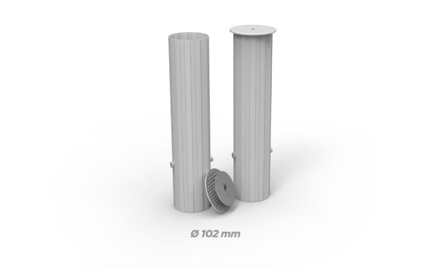 fourreaux aluminium rond diamètre 102 Fourreaux en aluminium rond de diamètre 102 Metalu Plast équipement sport