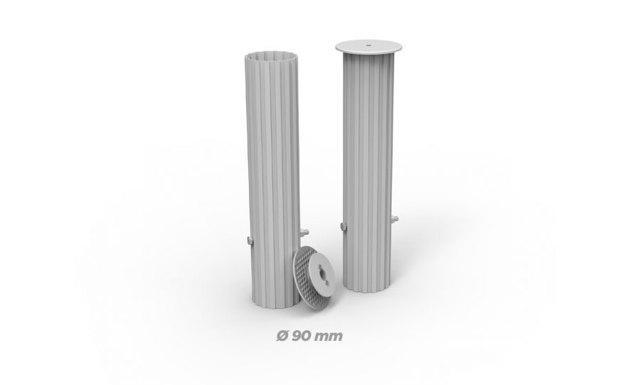 fourreaux aluminium rond Fourreaux rond de diamètre 90 Metalu Plast matériel sport