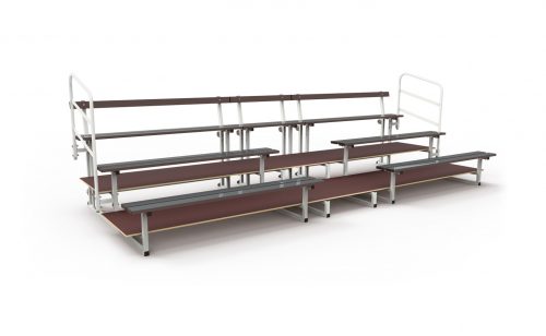 Transportable seating unit Metalu Plast made with square steel tubes 40x40