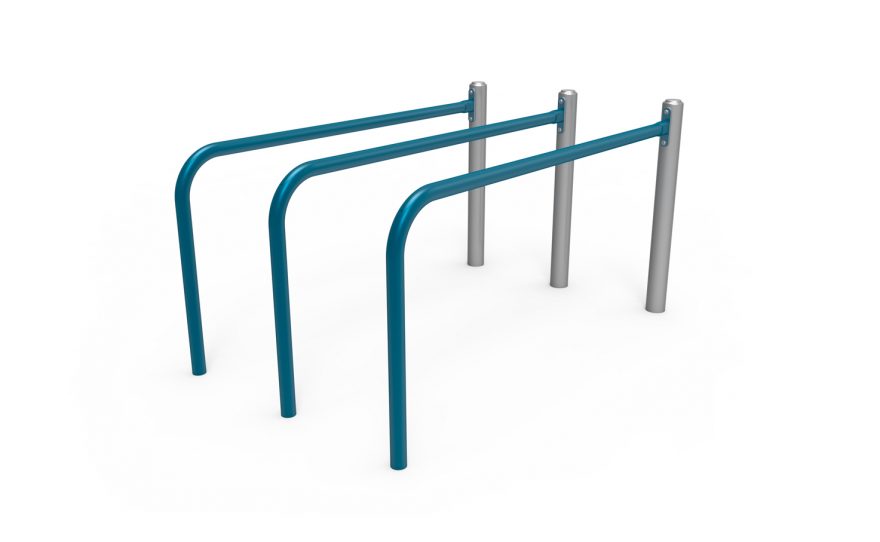 Triple parallel bars Metalu Plast for street workout