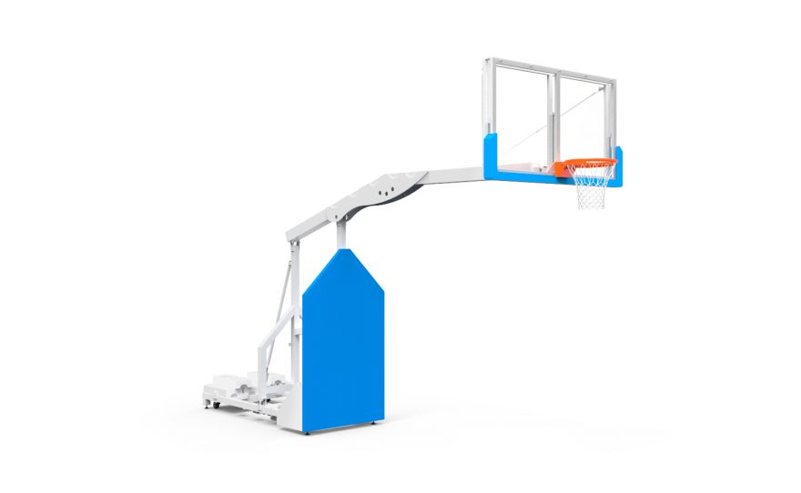 Mobile foldable competition basketball hoops