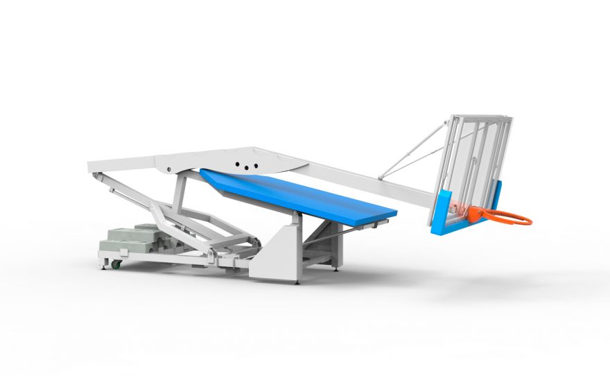 Folded indoor mobile basket Folded indoor mobile competition basketball hoop goal Metalu Plast