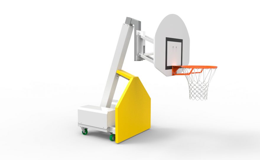 6 heights indoor mobile basketball goal multi heights indoor mobile basketball goal low position for training use Metalu Plast