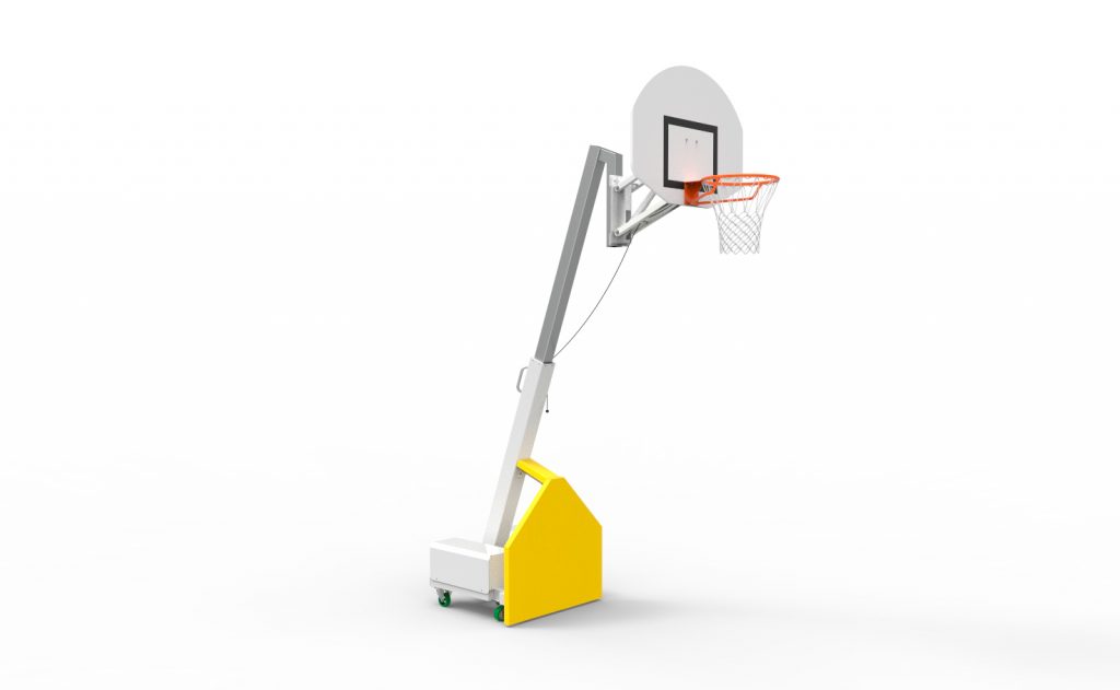 multi heights indoor mobile basketball goal high position for training use Metalu Plast Metalu Plast manufacturer of sports equipment