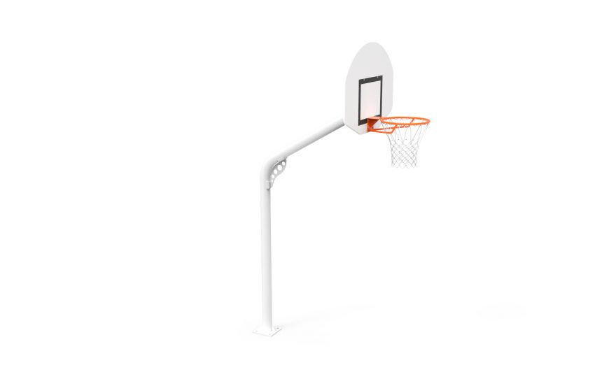 Outdoor training basketball goal with round post