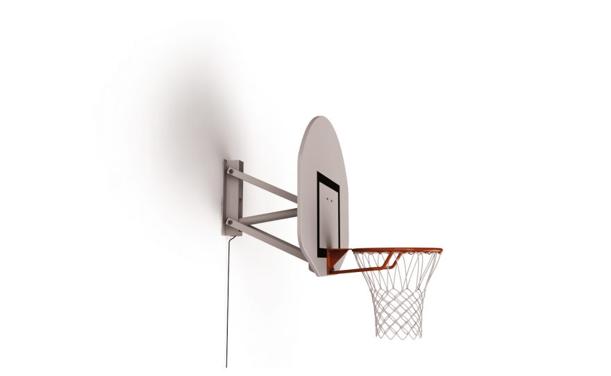 Wall mounted basketball goal with a height-adjustable low height Metalu Plast