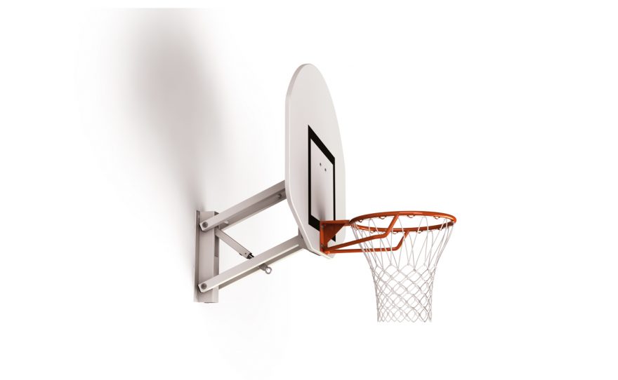 Wall-mounted training basketball goal