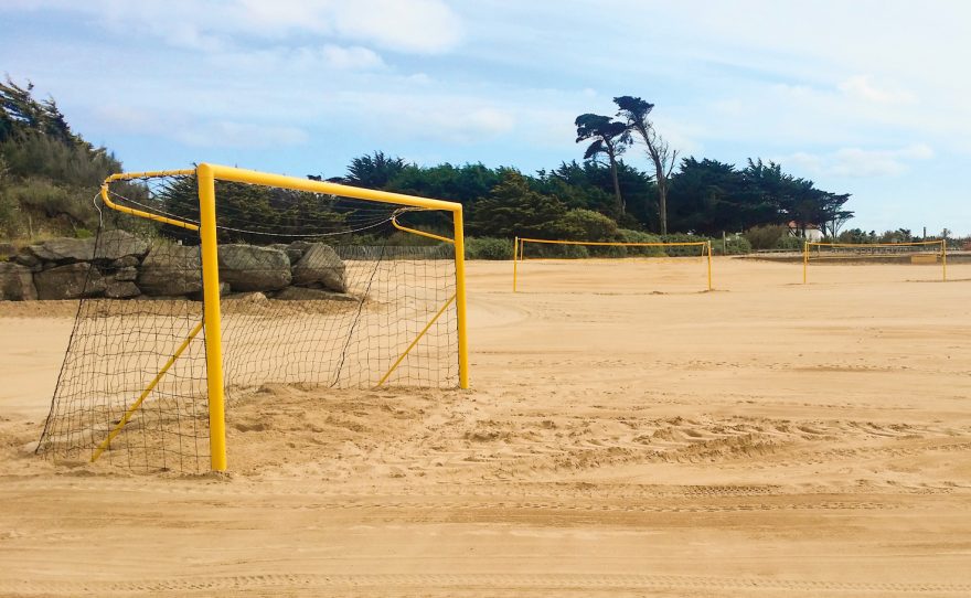 Beach soccer goal for the competition in powder coated aluminum