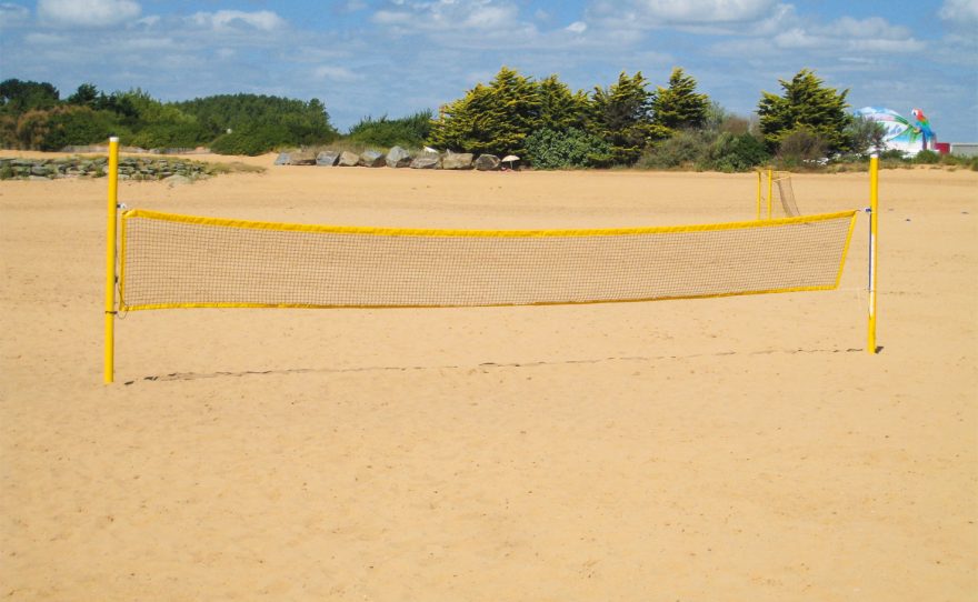 But de beach tennis en aluminium plastifié Metalu Plast sport plage