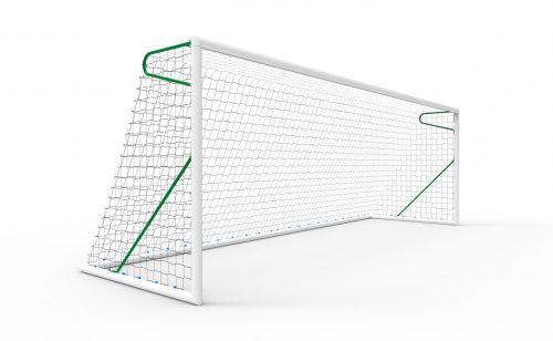 11-a-side transportable football goal in aluminium Metalu Plast manufacturer of sports equipment