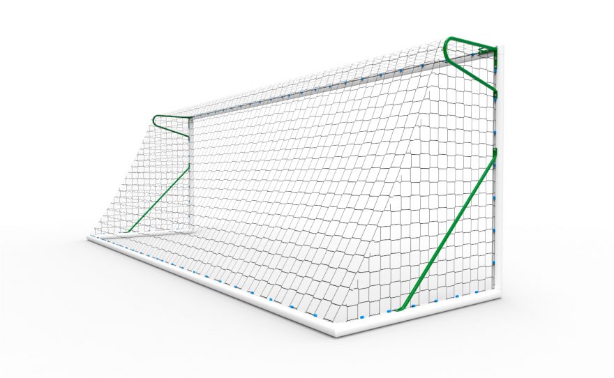but de football à 11 en aluminium transportable Metalu Plast matériel sportif
