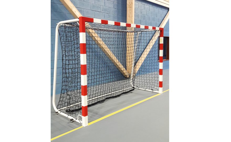 Handball goal for high competition with double stabilization bar Metalu