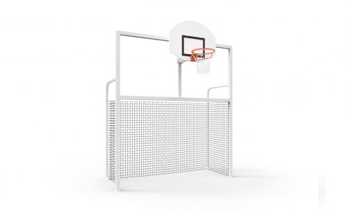 Fronton multisports combi Junior cage foot hand et panier de basket