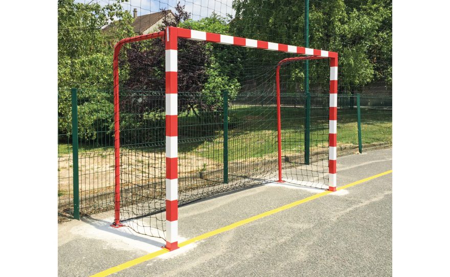 Cage de handball de rue plastification bicolore Metalu Plast