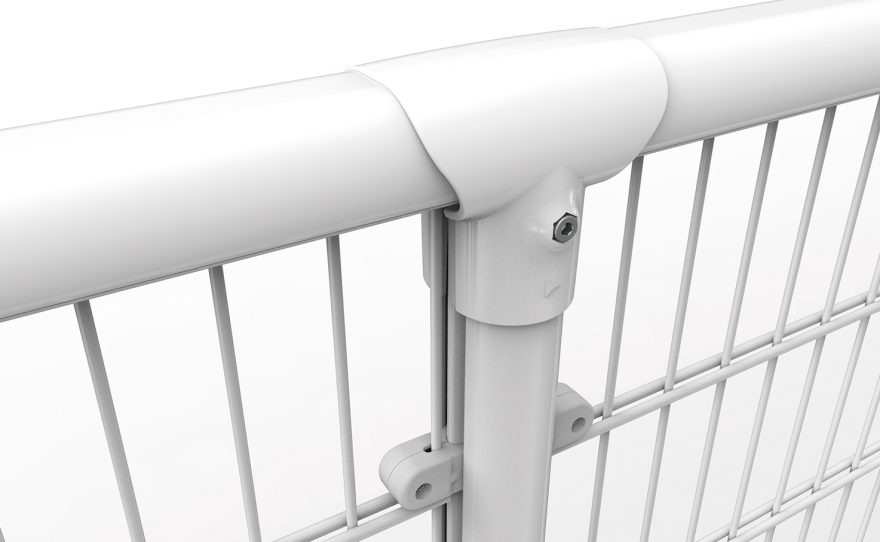 white handrail with anti-noise system dB Lock Metalu Plast