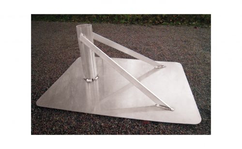 Base plate for aluminium volley ball posts to bury in sand Metalu Plast