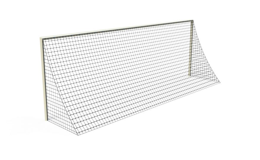 Filet pour but de football forme triangulaire Metalu Plast