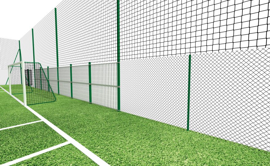 barred pannel bars infill for 7-a-side football field