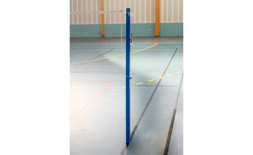 Badminton post with a fixed height to be anchored Metalu Plastmatériel sportif