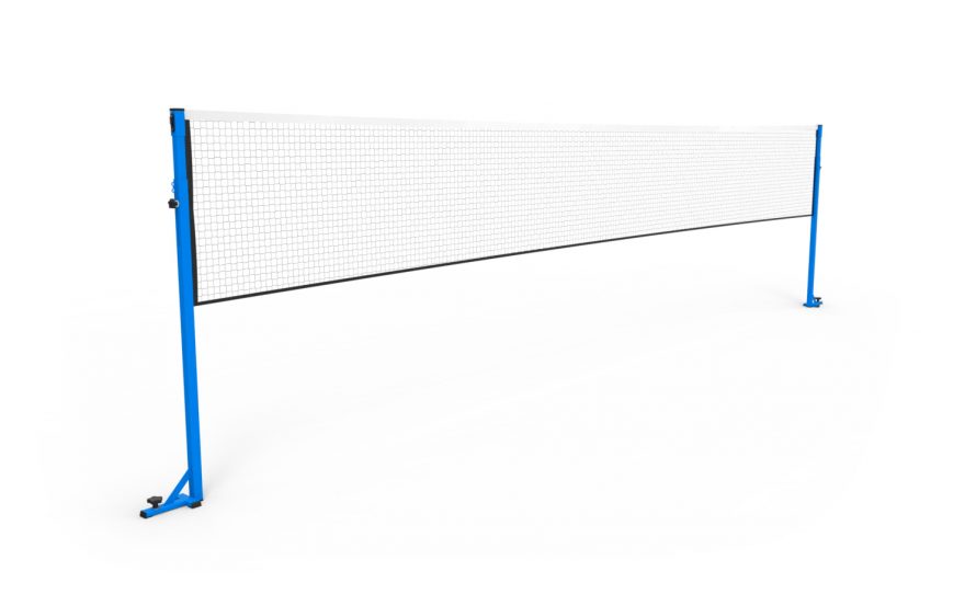 badminton-competition-posts-adjustable-height-base-plate Poteau de badminton pour la compétition avec une embase et à hauteur fixe