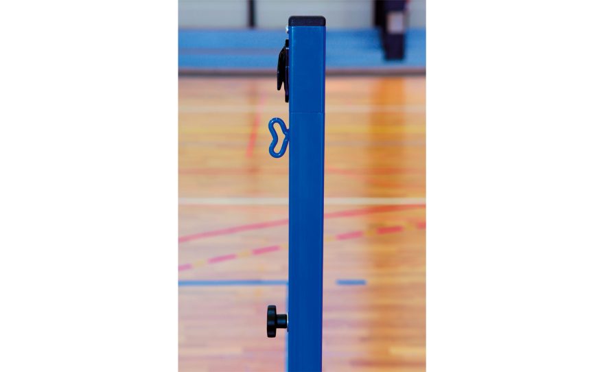 Badminton post with adjustable height low position Metalu