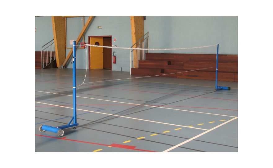 Poteaux de badminton latéral pour le loisir avec socle à lester