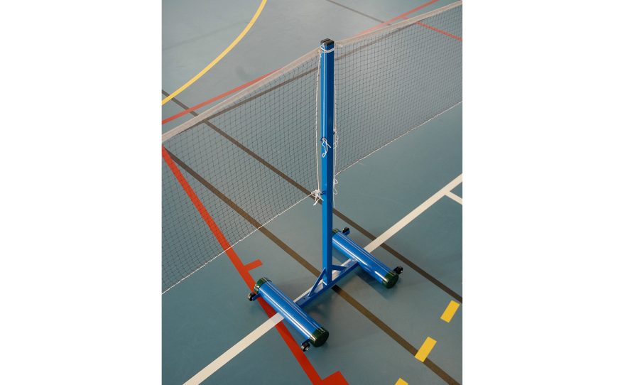 Central badminton post for leisure with base to be ballasted Metalu