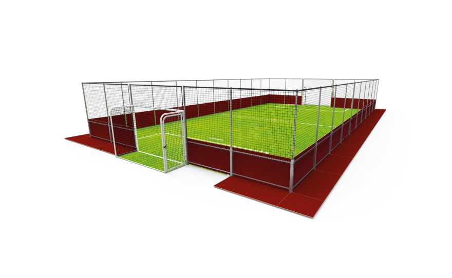 Removable soccer pitch by Metalu Plast french manufacturer of sports equipment