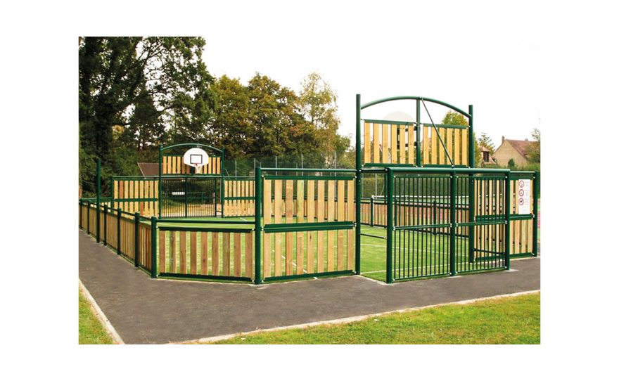 green multisport pediment boreal with wood Metalu Plast