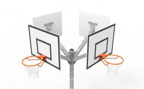 BASKETBALL MULTI-DIRECTIONAL TOWER 4 HEADS / 2 HEADS Tour de basket