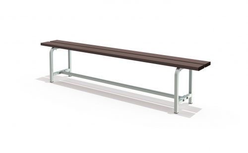 Banc de vestiaire simple mobile Metalu Plast