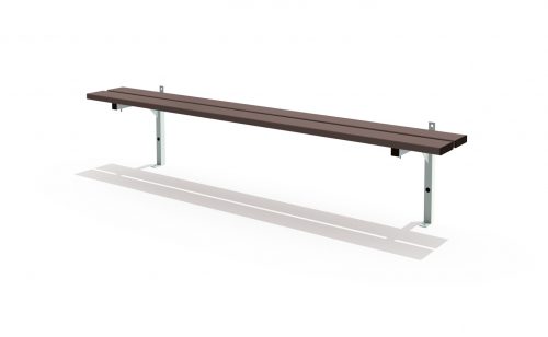 wall mounted single bench cloakroom Metalu Plast