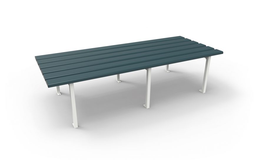 Handi bench floor mounted for cloak room metalu plast french manufacturer of sports equipment