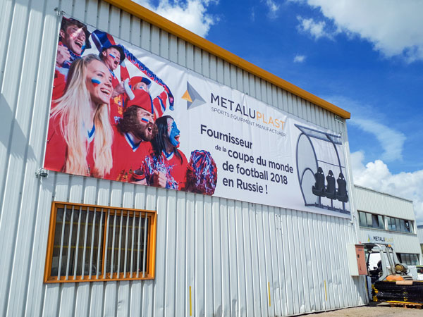 Grande affiche metalu plast fournisseur coupe du monde de football 2018