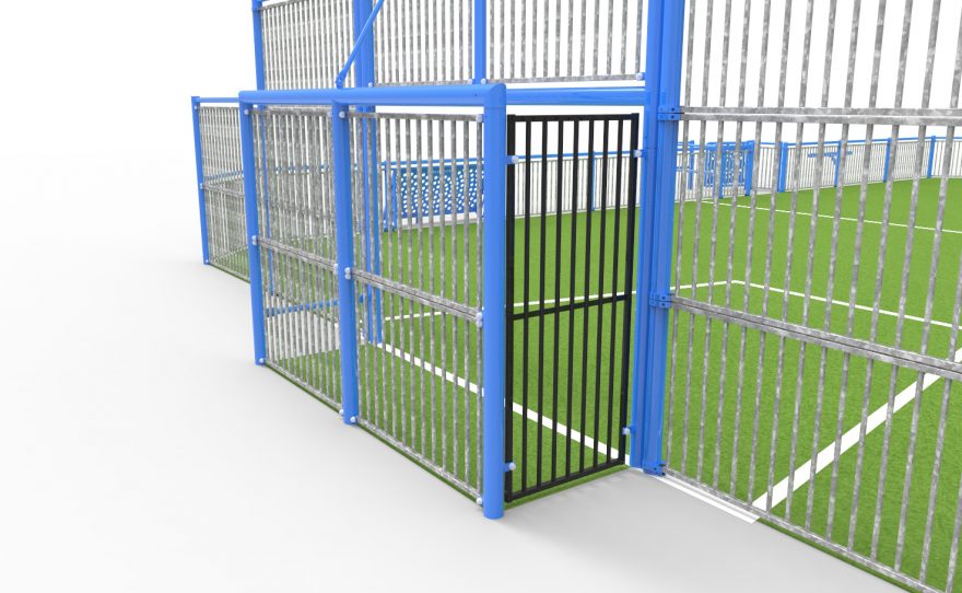 côté barreaudé plein panneau barreaudé côté des buts de terrain multi-sports