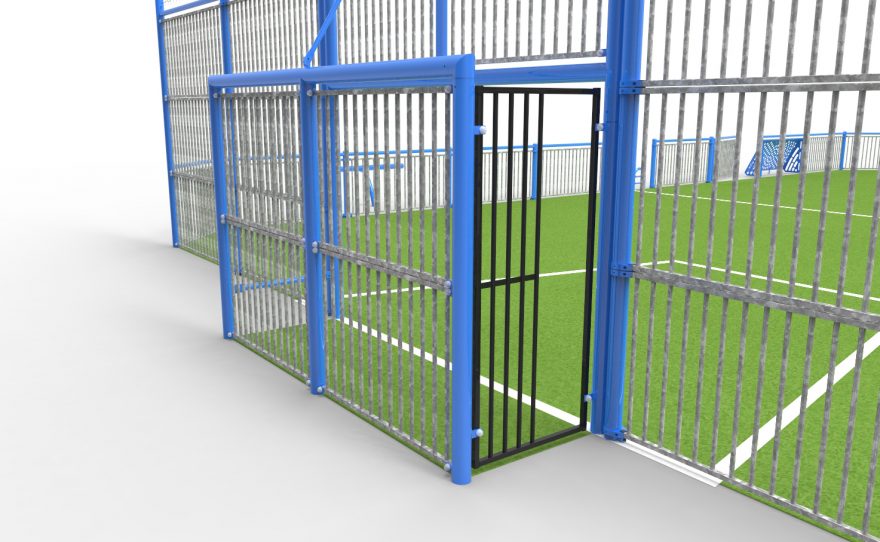 côté semi barreaudé côté de but semi barreaudé sur terrain multisports