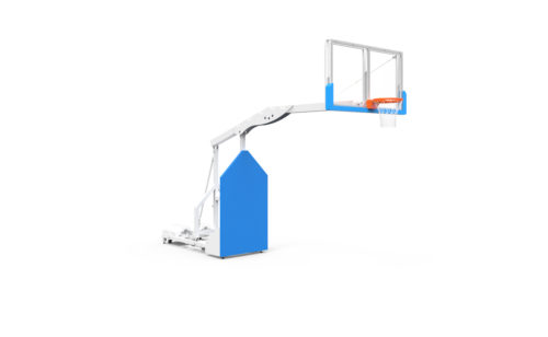 Mobile folding-in competition basketball hoops