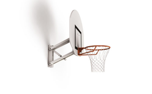 Wall-mounted training basketball goal