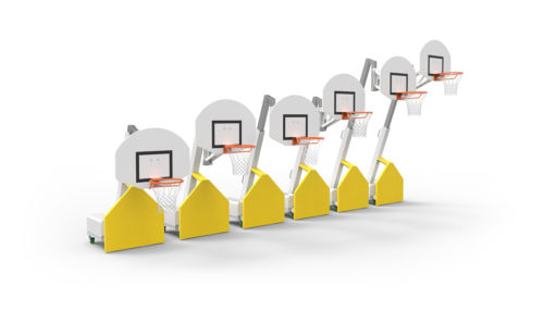 But de basket mobile multi-hauteur télescopique