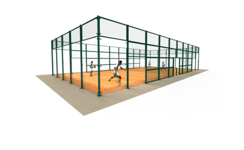 Terrain de padel en acier plastifié