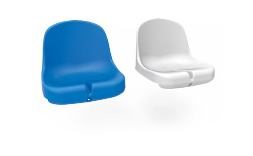 Plastic moulded seat for football dugout