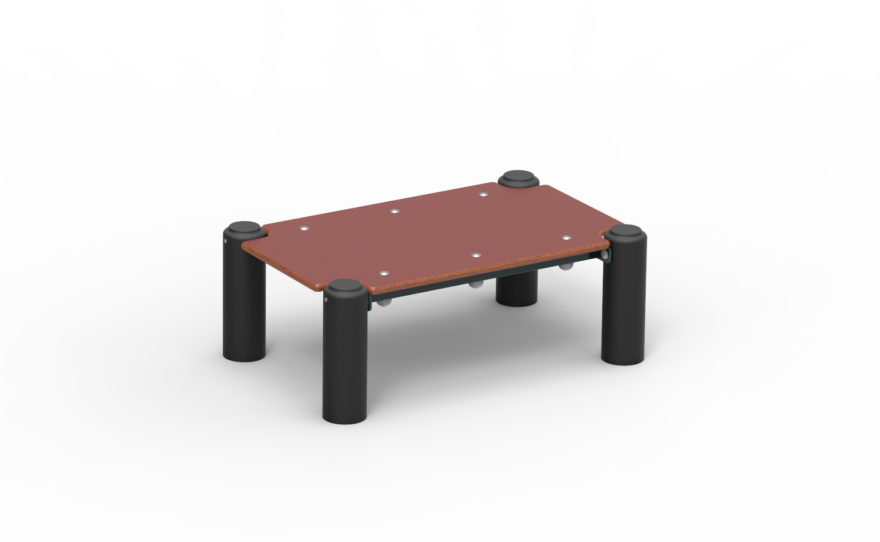 Agrès de street workout, table en acier galvanisé plastifié avec texture antidérapante