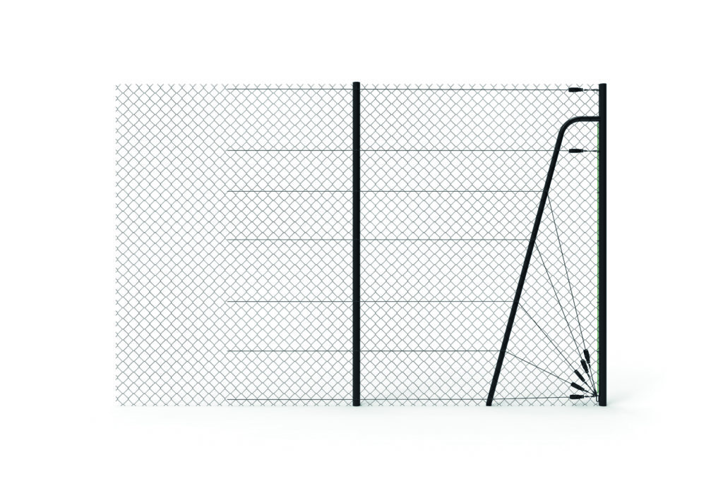 3D clôture tennis cintrée