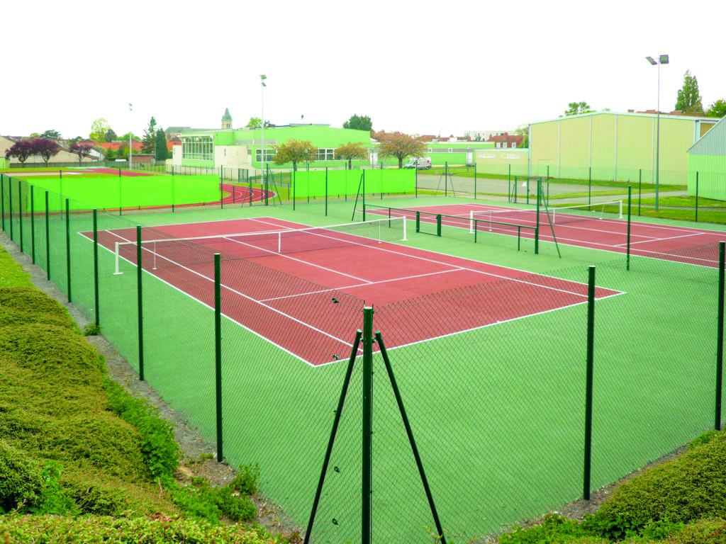 Clôture tennis vert