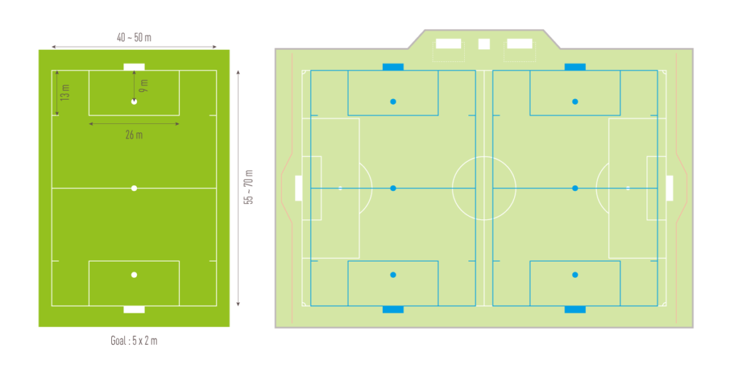Football 8-a-side pitch